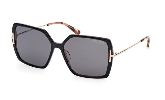 Tom Ford Joanna FT1039 05D Sunglasses 59mm Black Havana / Smoke Polarized Lens