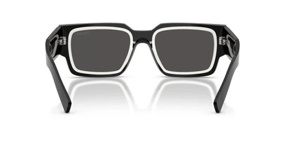 Prada PR B17S 16K08Z Sunglasses 54mm Black Talc / Dark Grey Solid Lens