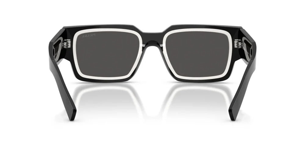 Prada PR B17S 16K08Z Sunglasses 54mm Black Talc / Dark Grey Solid Lens