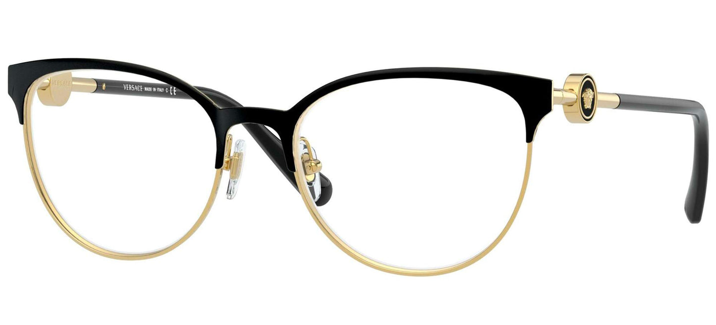 Versace Eyeglasses VE1271 1433 54mm Black-Gold / Demo Lens