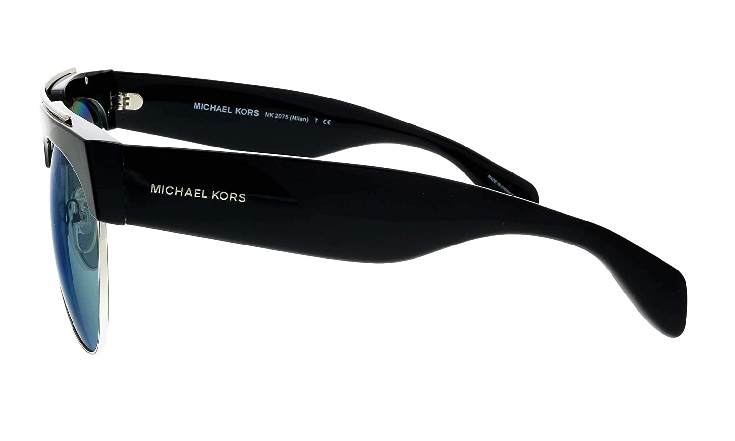 Michael Kors MILAN MK2075 30051U Sunglasses Black-Silver / Silver Mirror Lens