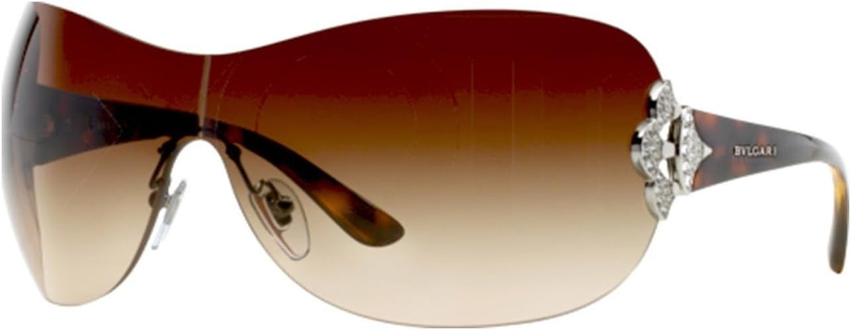 Bvlgari Vintage Sunglasses BV6069B 10213 37mm Silver / Brown Gradient Lens