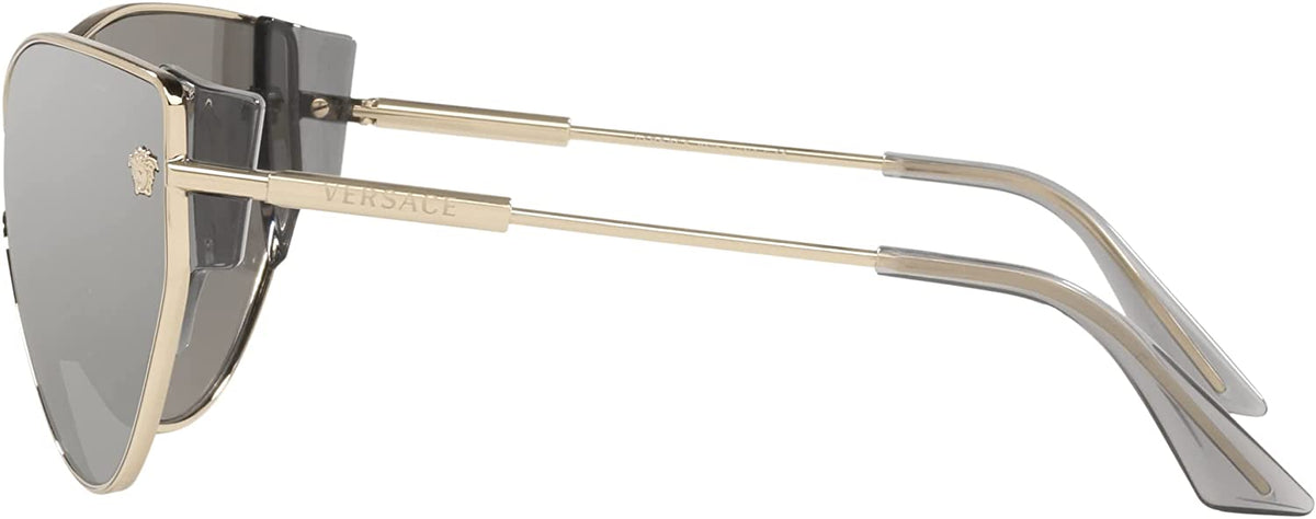 Versace Sunglasses VE2239 12526G 47mm Pale Gold / Light Grey Mirror Silver Lens