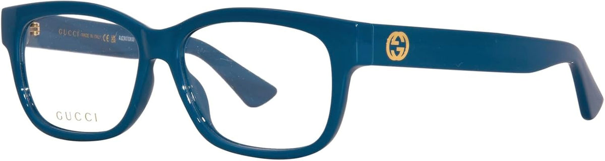 Gucci GG1341O 003 Eyeglasses 55mm Blue / Clear Demo Lens