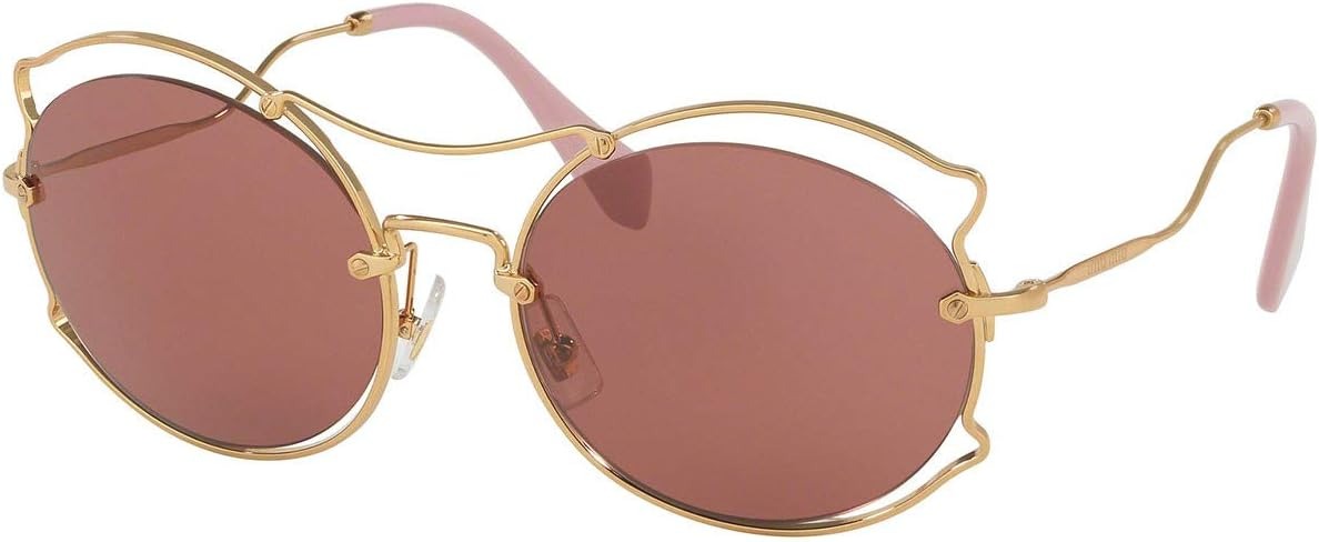 Miu Miu Sunglasses MU50SS 7OE0A0 57mm Pale Gold / Light Brown Lens
