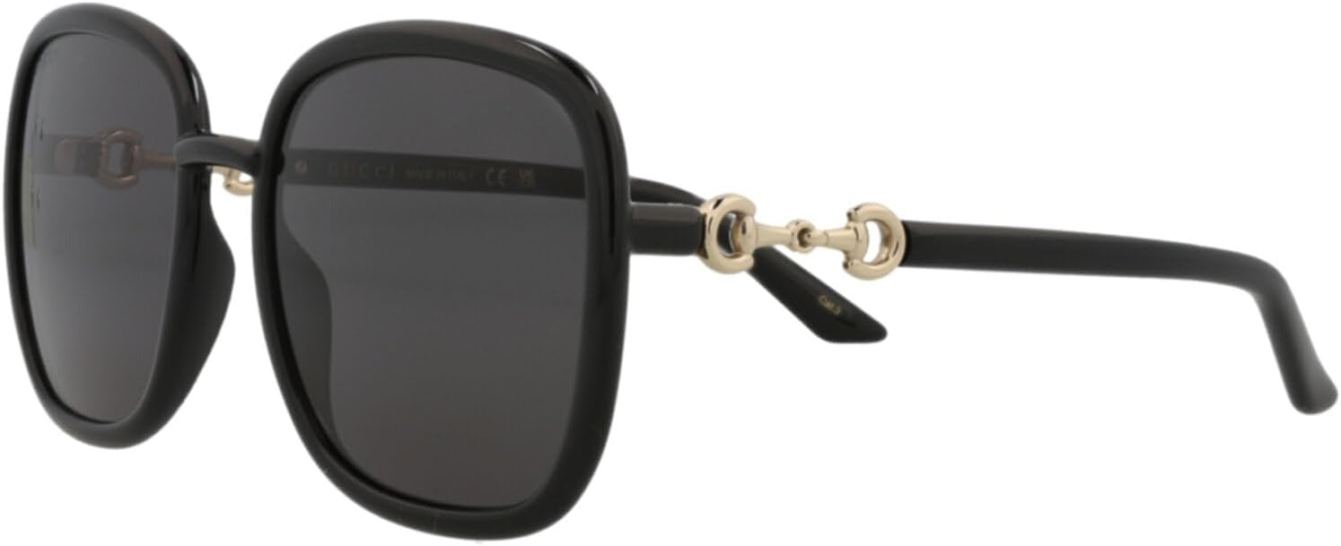 Gucci GG0893S 001 Sunglasses 57mm Black / Dark Grey Lens
