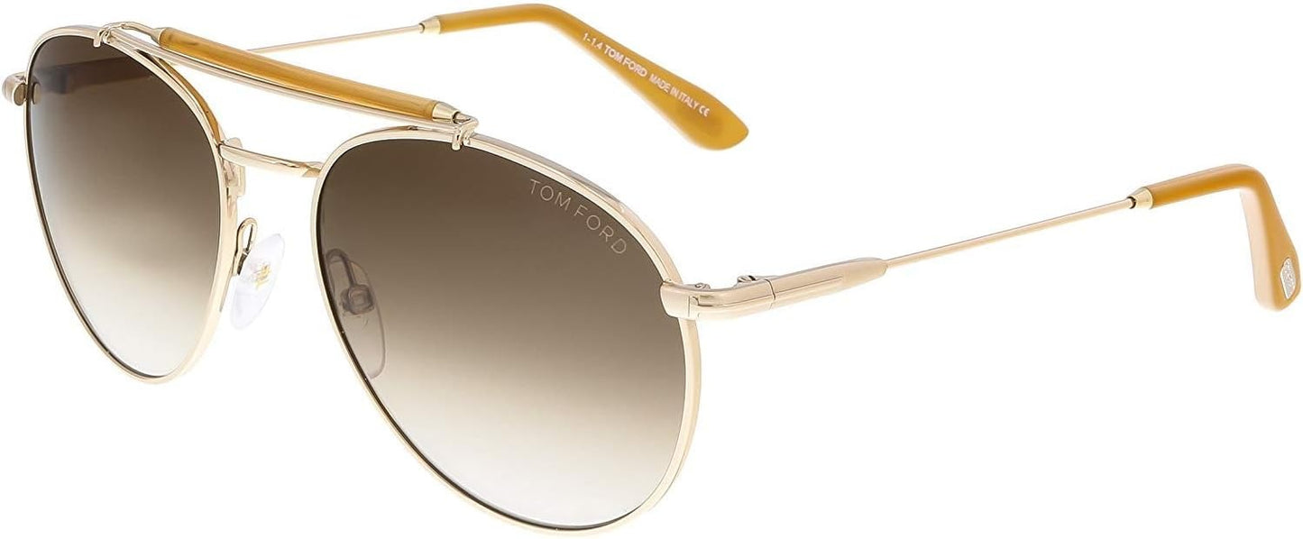 Tom Ford Colin TF 338 28F Aviator Sunglasses Gold / Brown Gradient Lens