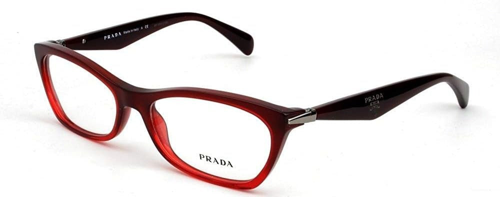 Prada Eyeglasses PR15PV MAX1O1 53mm Bordeaux Gradient Red / Demo Lens