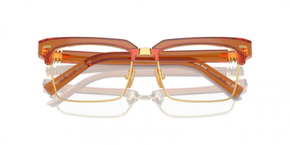 Miu Miu MU11XV 15T101 Eyeglasses 54mm Caramel Transparent / Clear Demo Lens