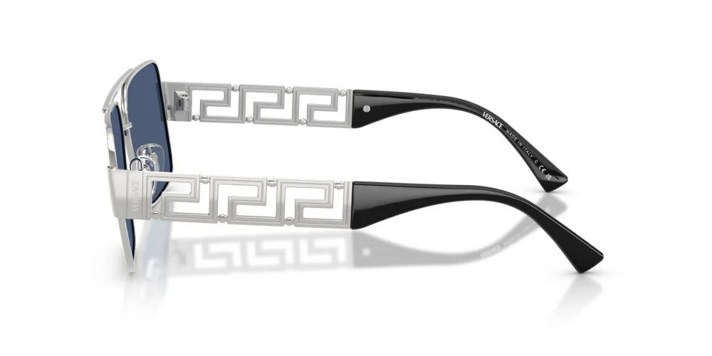 Versace Sunglasses VE2290 100180 61mm Silver / Dark Blue Lens