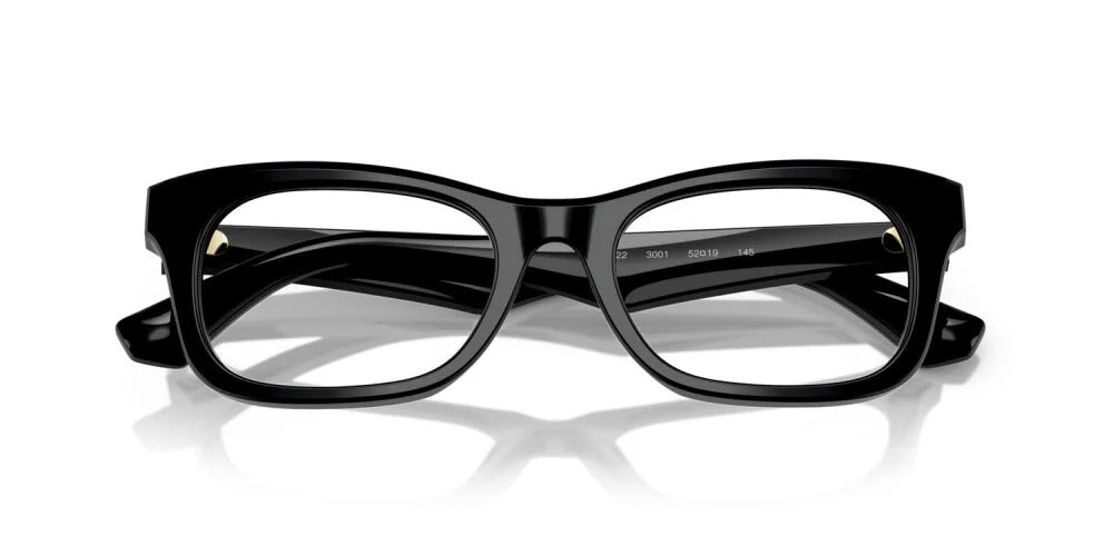 Burberry BE2422 3001 Eyeglasses 52mm Black / Clear Demo Lens