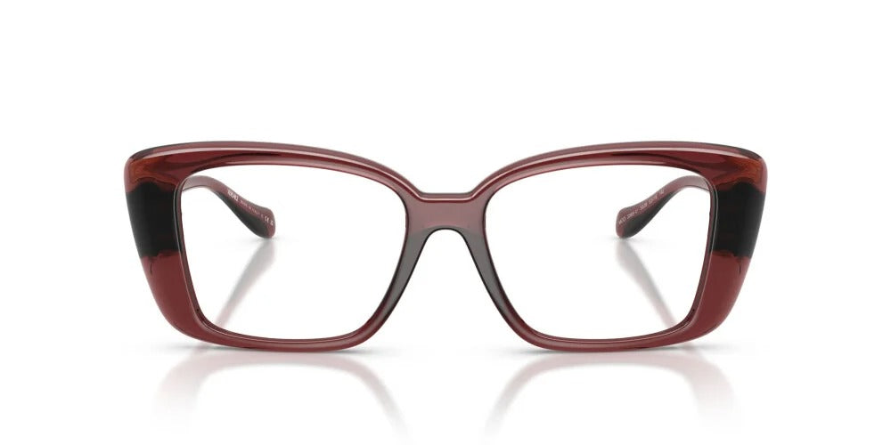 Versace VE3385U 5539 Eyeglasses 53mm Transparent Red / Clear Demo Lens