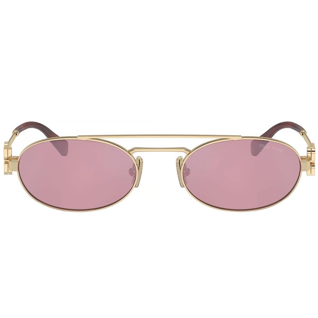 Miu Miu Sunglasses MU54ZS ZVN50D 53mm Pale Gold / Dark Pink Silver Lens