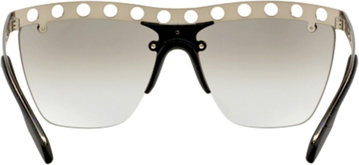 Prada PR53RS TWD1A0 Sunglasses 62mm Brushed Steel / Grey Mirror Silver Lens