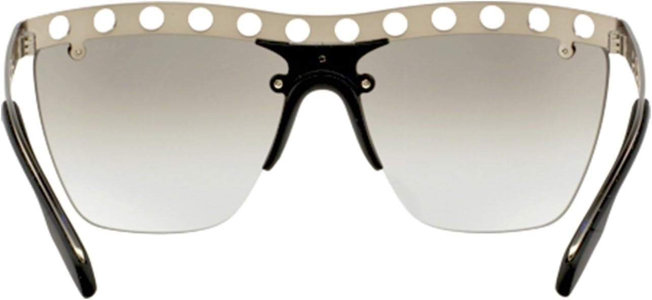 Prada PR53RS TWD1A0 Sunglasses 62mm Brushed Steel / Grey Mirror Silver Lens