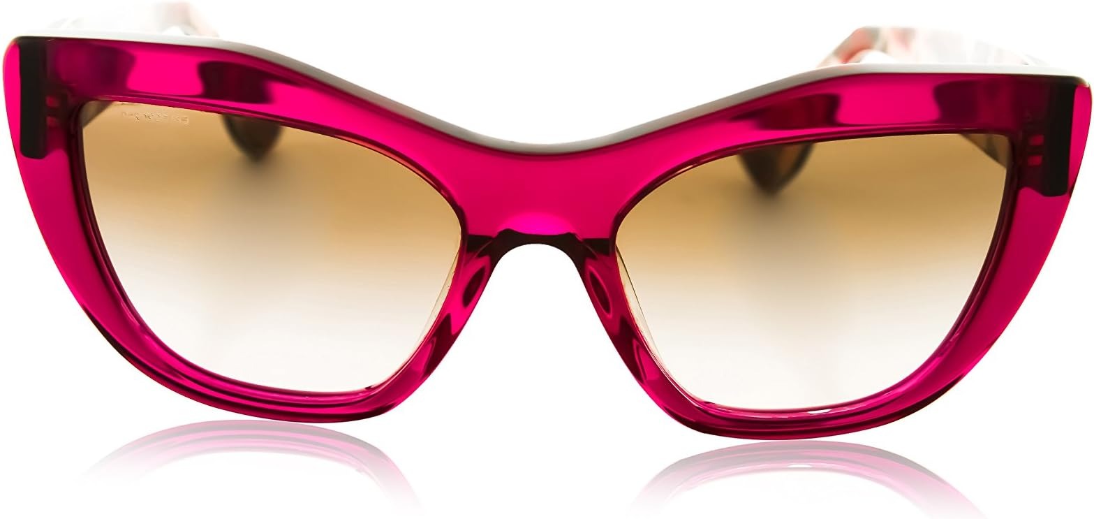 Miu Miu Sunglasses MU02PS DHJ0A6 53mm Transparent Red / Brown Gradient Lens