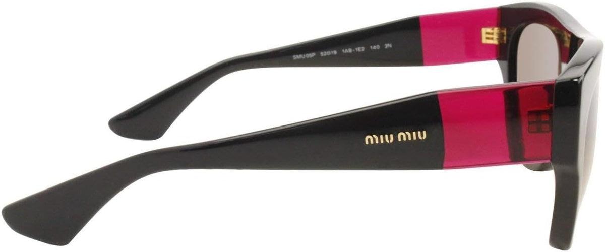 Miu Miu Sunglasses MU05PS 1AB1E2 52mm Black-Red / Grey Red Gradient Lens