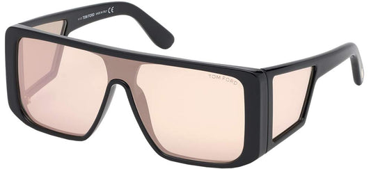 Tom Ford Atticus Sunglasses FT0710-S 1Z Black / Pink mirror Lens