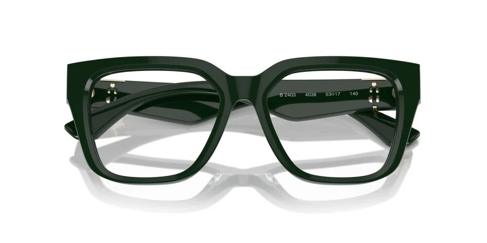 Burberry BE2403 4038 Square Eyeglasses 53mm Green / Demo Lens