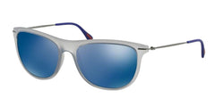 Prada Sport Sunglasses PS01PS ROT2E0 56mm Grey Transparent / Blue Mirror Lens