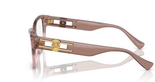 Versace Eyeglasses VE3347 5435 54mm Pink Transparent / Demo Lens