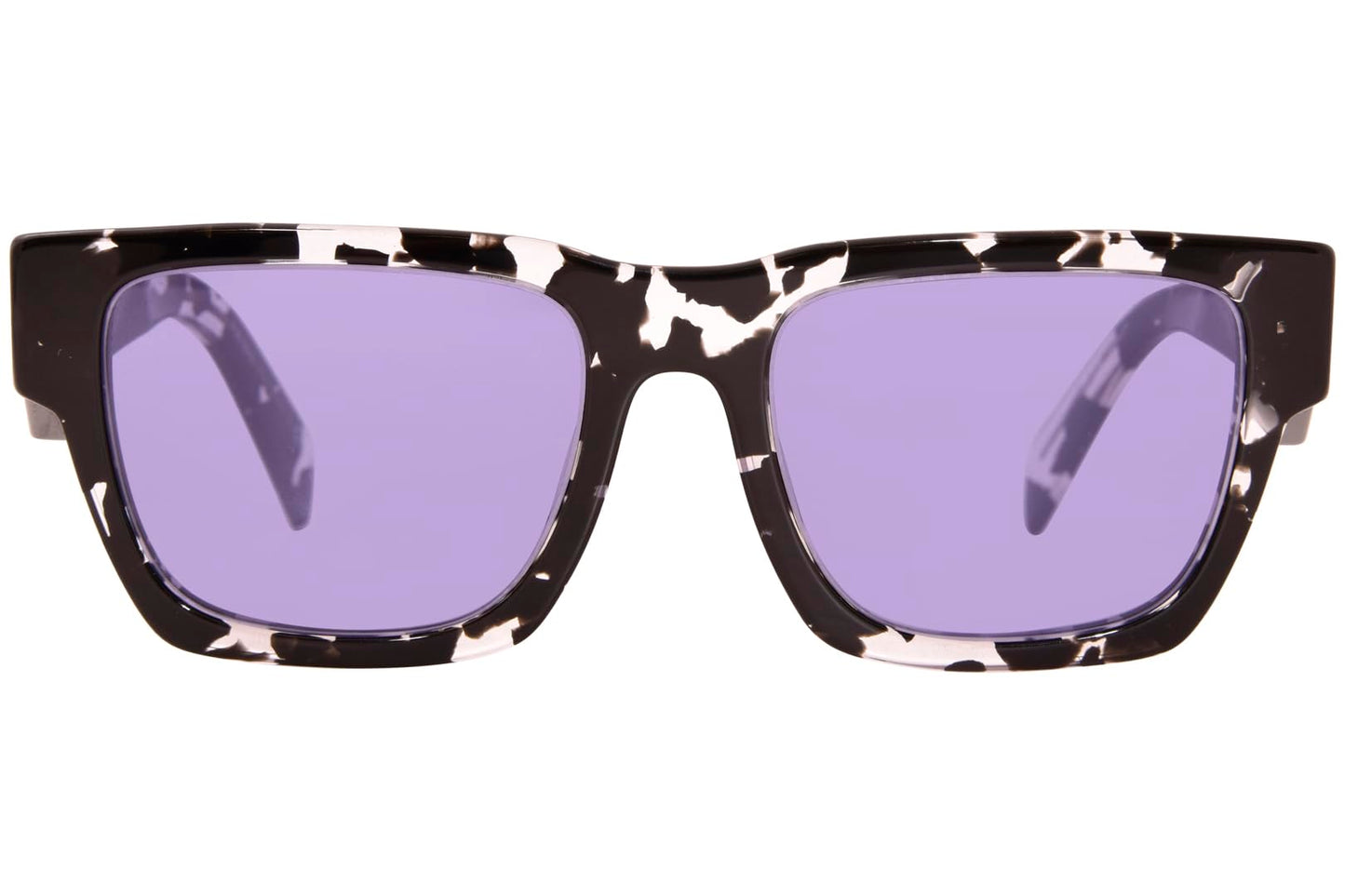 Prada Sunglasses PRA06S 15O50B 50mm Tortoise Black Crystal / Violet Mirror Lens