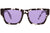 Prada Sunglasses PRA06S 15O50B 50mm Tortoise Black Crystal / Violet Mirror Lens