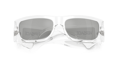 Versace Sunglasses VE4482 1488V 57mm Crystal / Clear Mirror Silver Lens