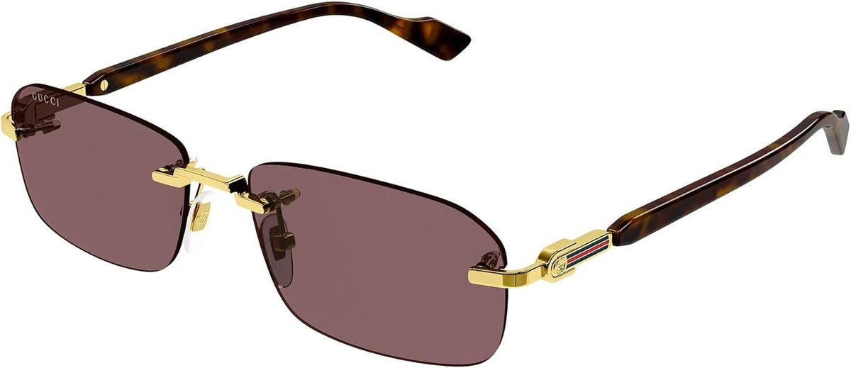 Gucci Sunglasses GG1221S 002 56mm Havana-Gold / Brown Lens
