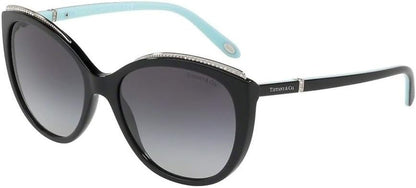 Tiffany & Co Sunglasses TF4134BF 80013C 56mm Black/Grey Gradient Lens (VINTAGE)