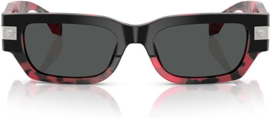 Versace Sunglasses VE4465 545787 53mm Top Black Red Havana / Dark Gray Lens