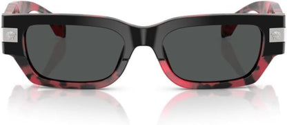 Versace Sunglasses VE4465 545787 53mm Top Black Red Havana / Dark Gray Lens