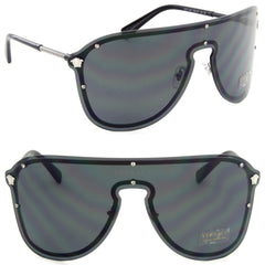 Versace Shield Sunglasses VE2180 1000/87 Silver / Gray Lens (Last one)