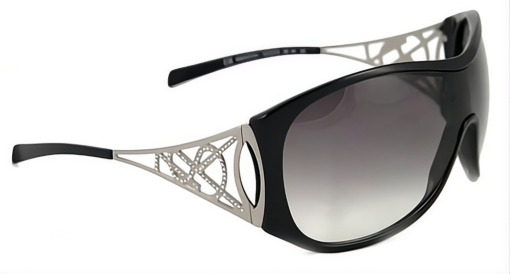 Saint Laurent YSL 6107/S 28400 Sunglasses Black Strass / Grey Gradient Lens