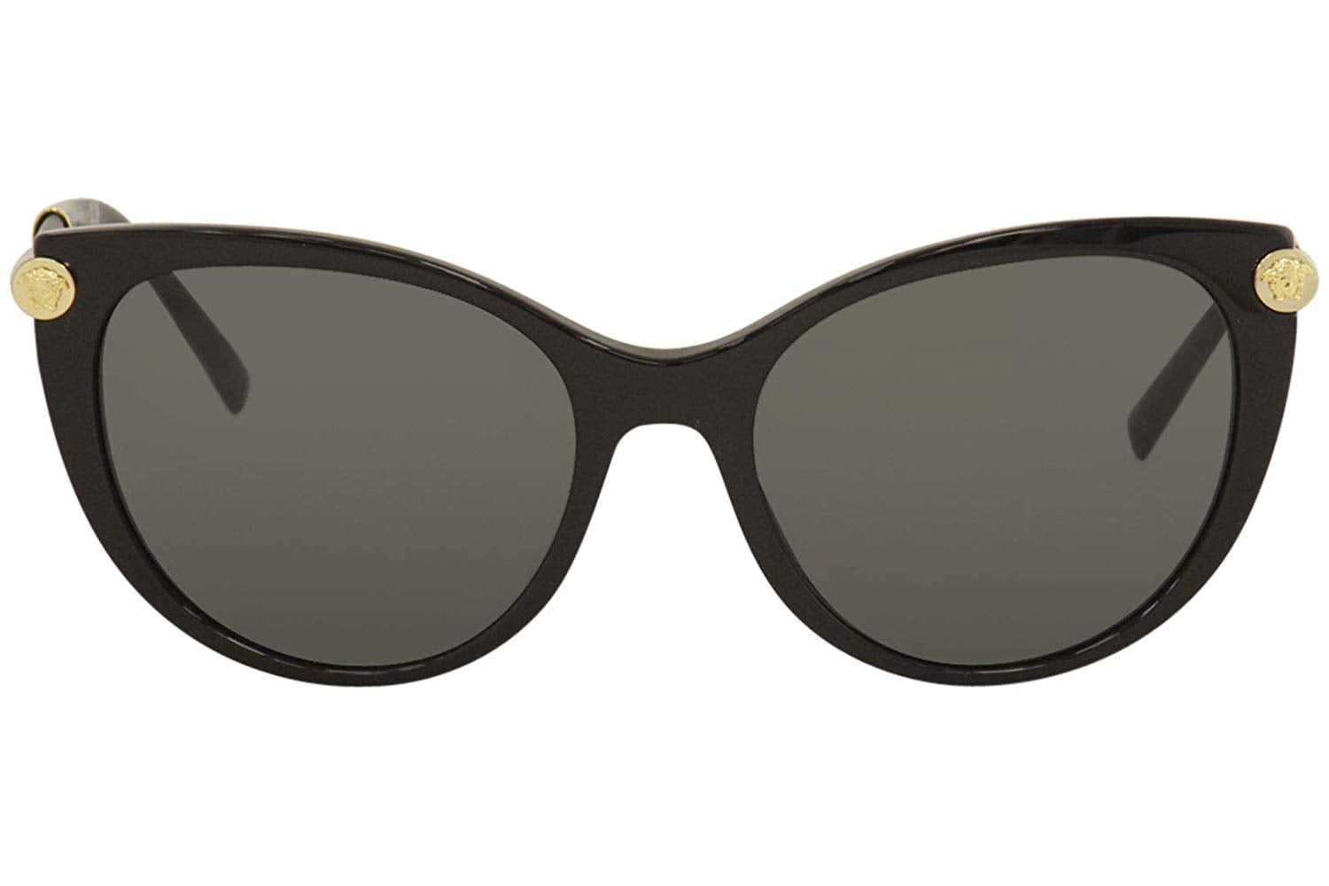 Versace Cat-Eye VE4364Q GB1/87 55mm V-ROCK Sunglasses Black / Grey Lens