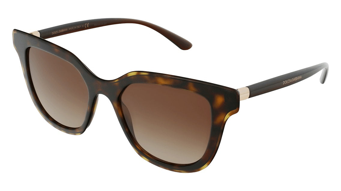 Dolce &amp; Gabbana Sunglasses DG4362F 50213 51mm Brown Havana / Brown Gradient Lens