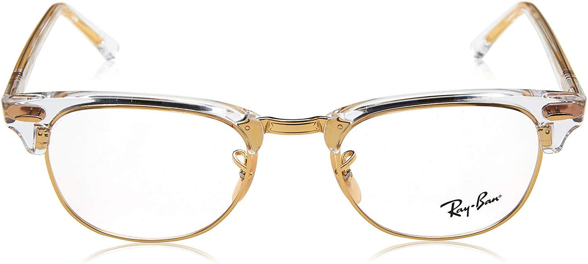 Ray-Ban RX5154 5762 Eyeglasses 49mm Transparent-Gold / Clear Demo Lens
