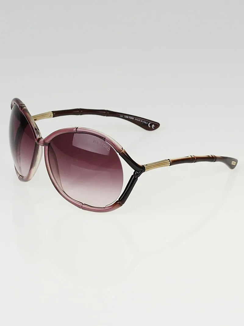 Tom Ford Claudia Sunglasses TF75 341 64mm Transparent Purple / Purple Gradient