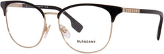 Burberry BE1355 1109 Eyeglasses 52mm Light Gold Black / Clear Demo Lens