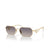 Prada Sunglasses PRA51S ZVN30C 58mm Pale Gold / Grad Blue Mirror Silver Lens