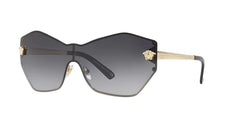 Versace VE2182 12528G Glam Sunglasses Pale Gold / Grey Gradient Lens