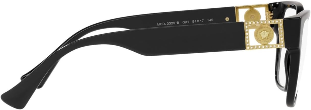 Versace VE3329B GB1 Eyeglasses 54mm Black / Clear Demo Lens