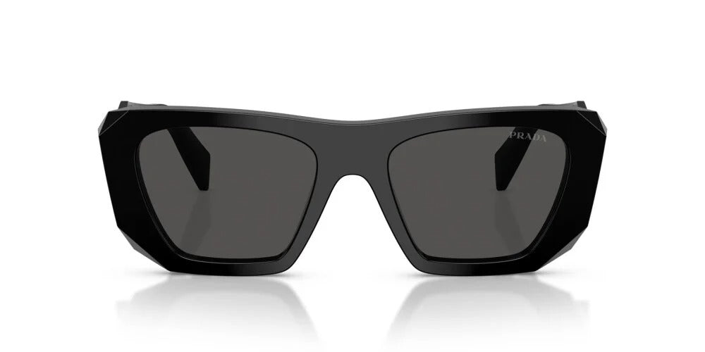 Prada PR B18S 16K08Z Sunglasses 53mm Black / Dark Grey Solid Lens