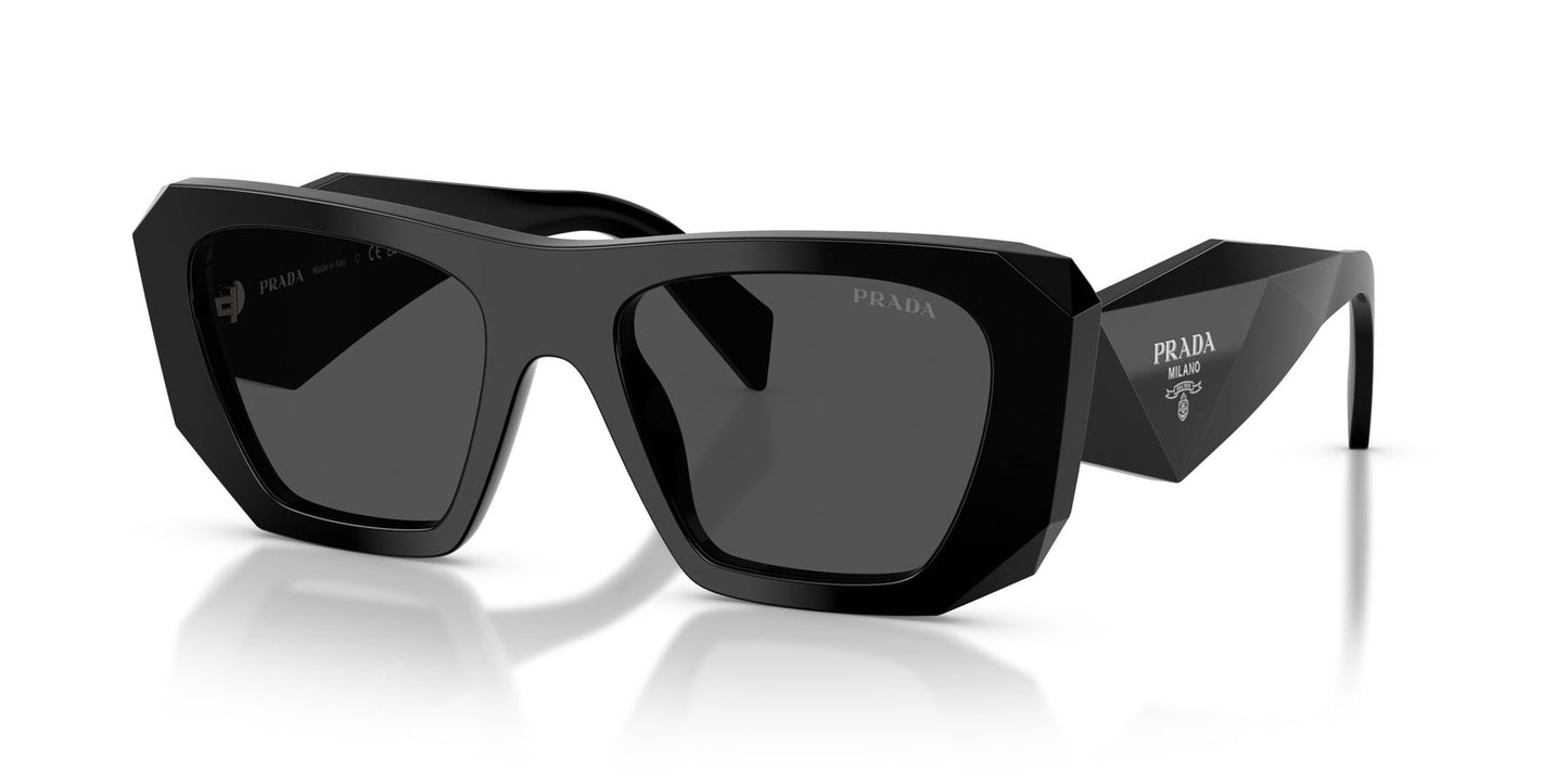 Prada PR B18S 16K08Z Sunglasses 53mm Black / Dark Grey Solid Lens