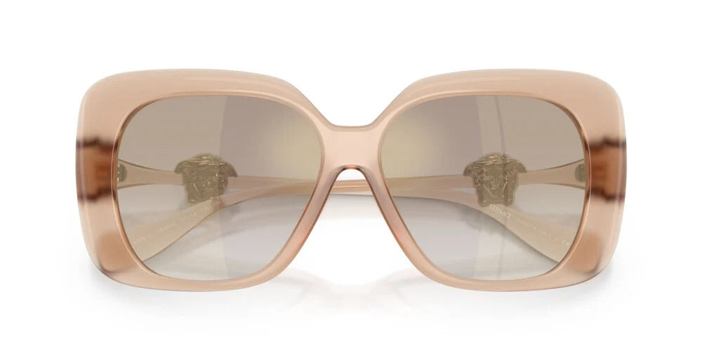 Versace Sunglasses VE4499U 55386E 57mm Opal Rose / Gradient Brown Mirror Gold