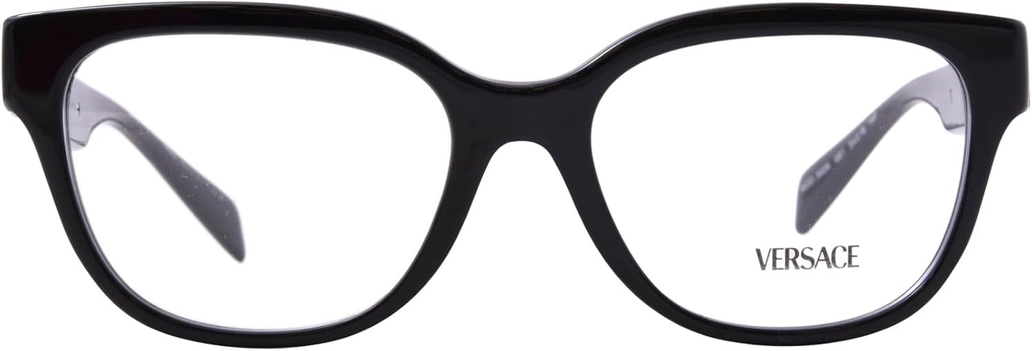 Versace VE3338 GB1 Square Eyeglasses 54mm Black / Demo Lens