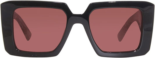 Prada Sunglasses PR23YS 1AB06Q 51mm Black / Red Mirror Silver Internal Lens