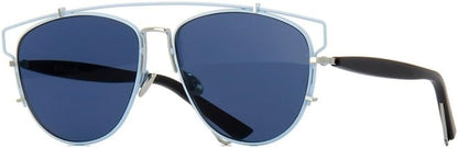 Dior TECHNOLOGIC PQXA90 57mm Sunglasses Light Blue-Black / Blue Solid Lens