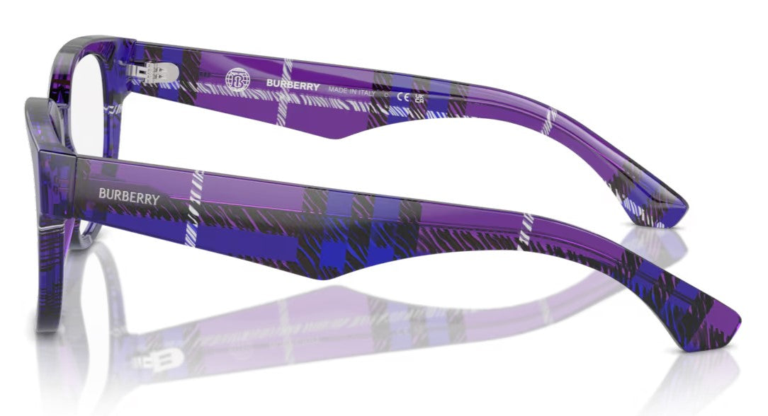 Burberry Eyeglasses BE2410 4113 53mm Check Violet / Demo Lens
