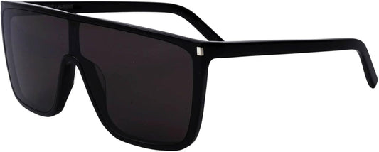 Saint Laurent SL364-MASKACE 001 99mm Sunglasses Black / Dark Grey Solid Lens